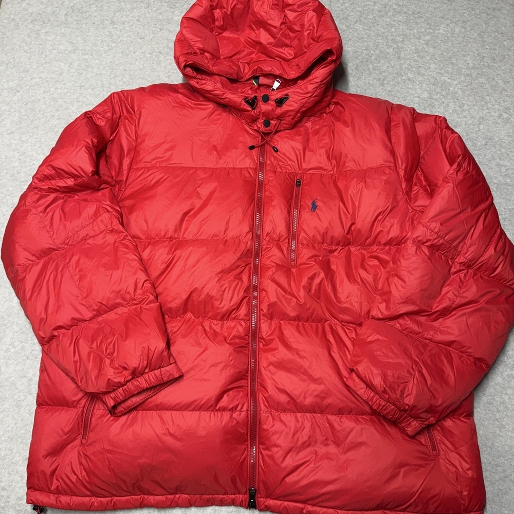 Polo Ralph Lauren Jacket Mens 4XLT Red El Cap Jkt Hooded Puffer Performance